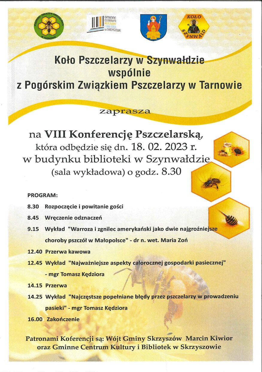Zaproszenie na VIII Konferencję Pszczelarską